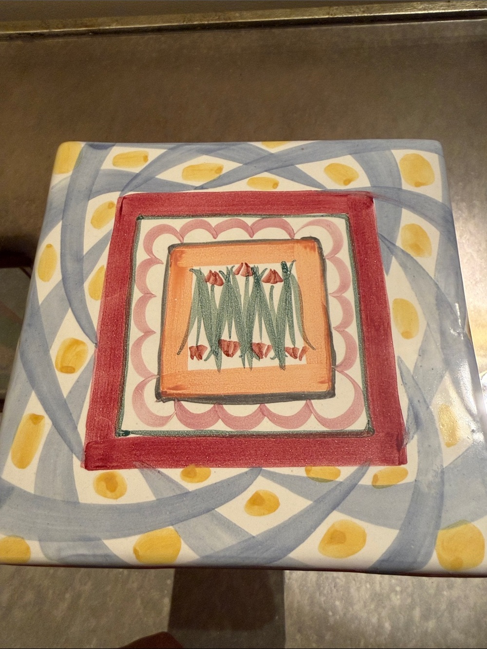 RARE MacKenzie-Childs Aalsmeer Trivet/Tile| 1983 Stamp | Retired